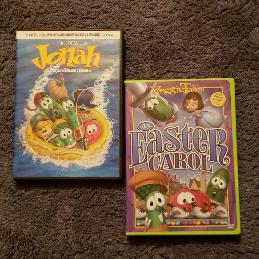 2 Veggie Tales DVDs, like new